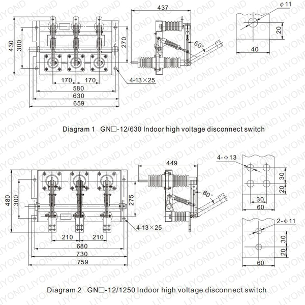 GN □ -12 Indoor AC High Voltage Pedhot sambungan Ngalih